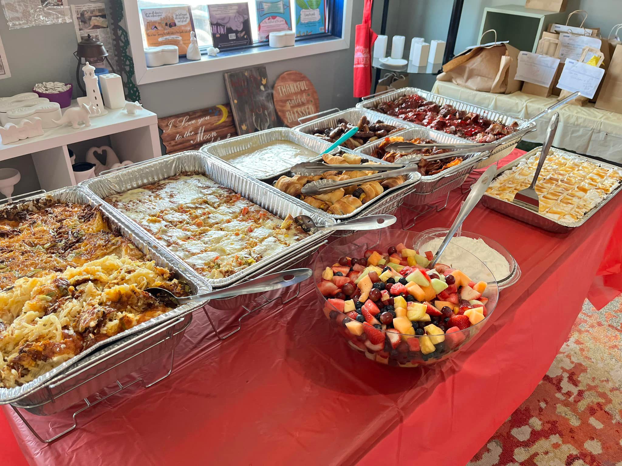 Catered buffet