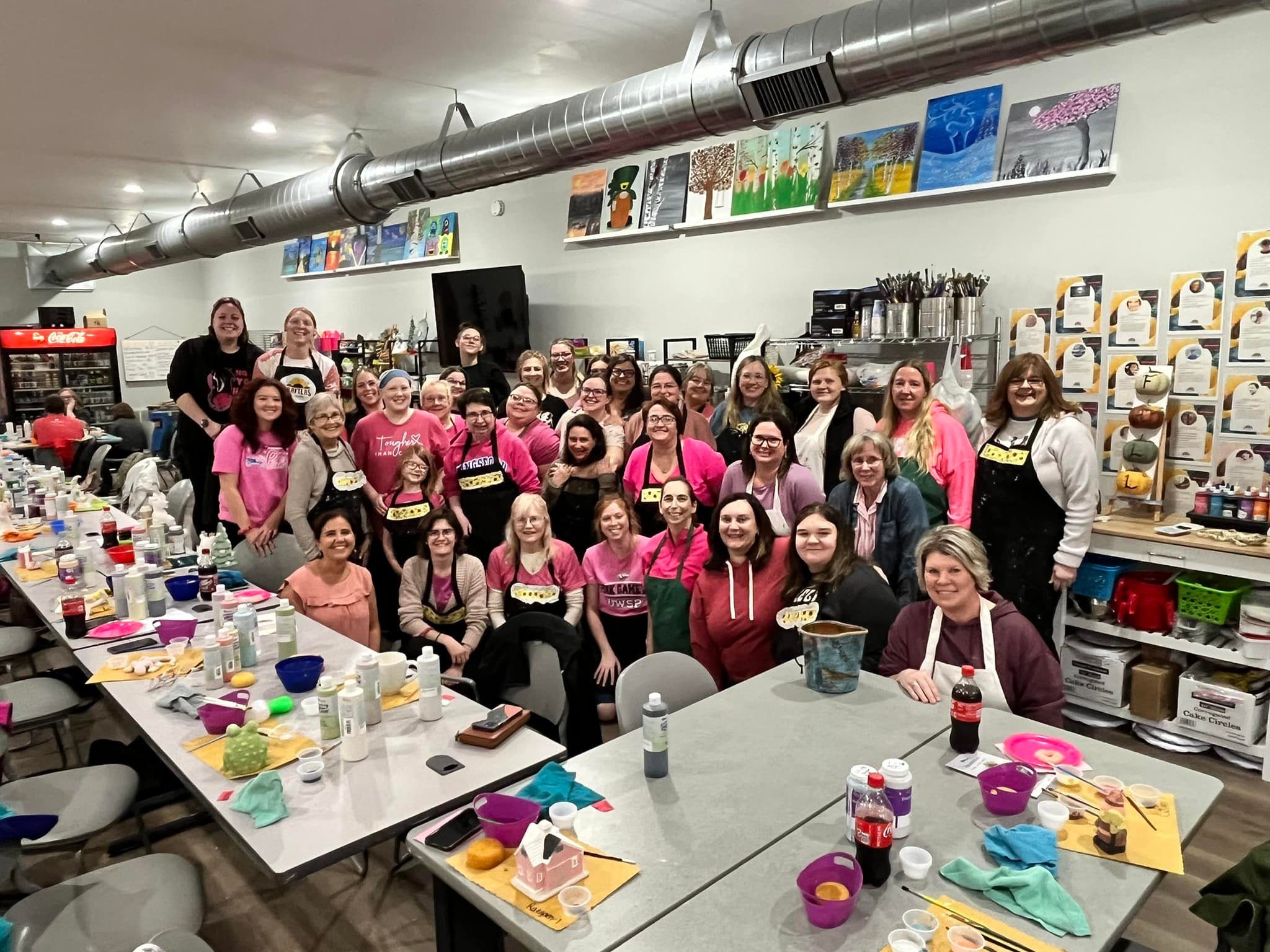 Large group painting party
