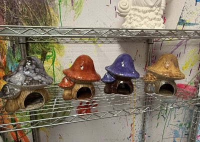 Pottery class mushrooms after fire