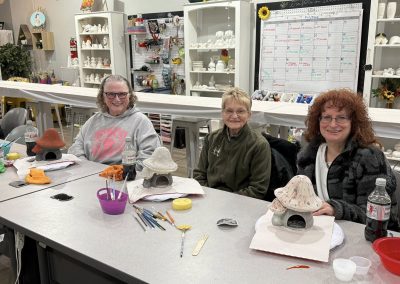 Pottery class in session