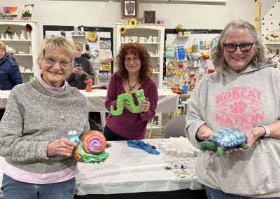 Pottery class painted artwork