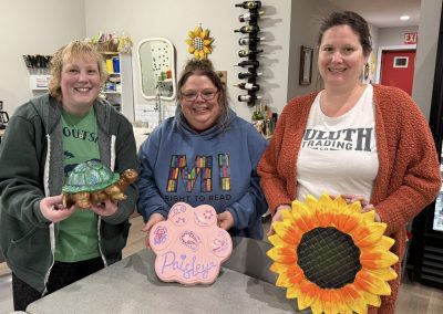 Pottery class painted artwork